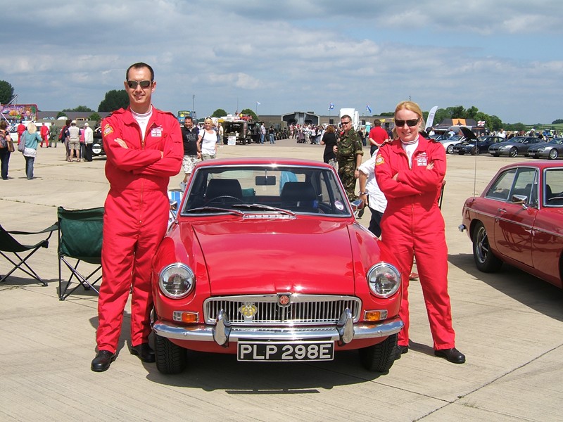 Red Arrows and red MG Red Arrows and red MG